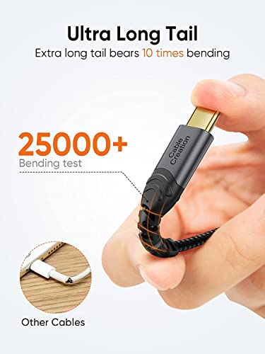 Image of USB Type C Cable 3A Fast Charging 6.6FT, CableCreation USB-A to USB-C Charge Double-Braided Exterior Compatible with iPad Mini Galaxy S21 S20 S10 S9 Note 10 9 PS5 Controller, USB C Cord Gray