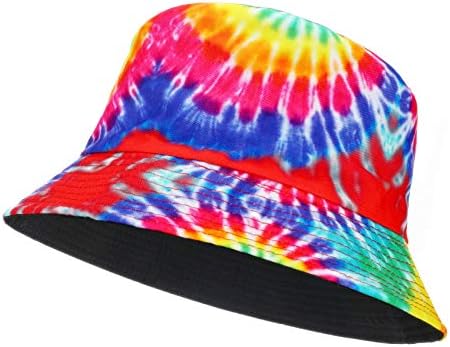 MengPa Unisex Bucket Hat Summer Travel Sun Fisherman Hats Reversible