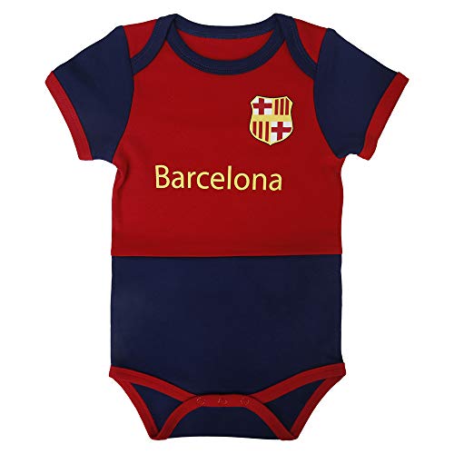 IDONEKER Newborn Barcelona Onesie Boys Girls Short And Long-Sleeve Baby Clothing | Unique Infant Team Soccer Bodysuits