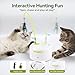 ALL FOR PAWS Interactive Cat Toy, Automatic Cat Toys with Moving Insects for Indoor Bored Cats, Fun Kitten Toy with Motion Sensor, Teaser Flying Feather Wand, Replacement Insect Toy