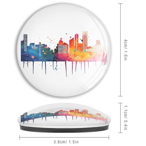 Aimants de réfrigérateur en verre de qualité supérieure motifs monuments - 3