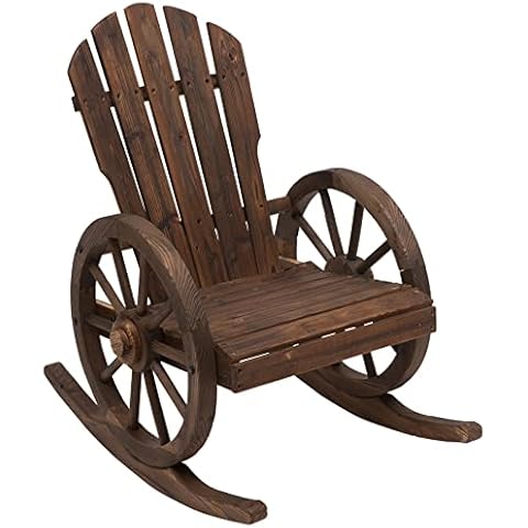 Outsunny Carbonized Wood Adirondack Rocking Chair Cover