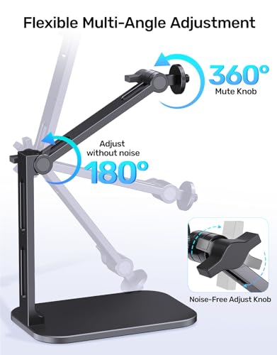Bras de studio de bureau pour microphones articulé et orientable