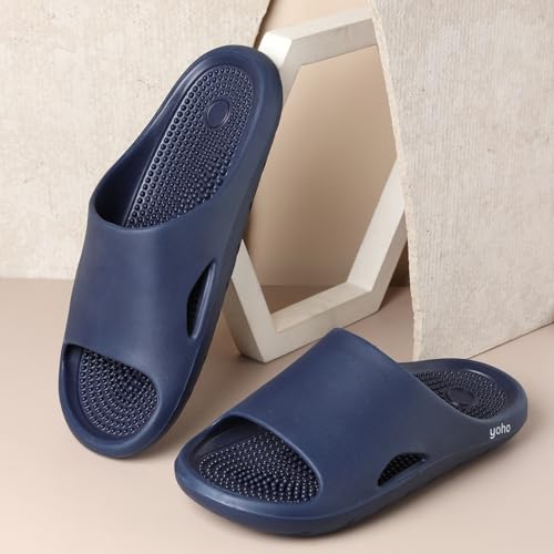 Image of YOHO Nest Sliders for Men | Waterproof Monsoon Footwear & Rainy Sandals | Acupressure Cushioned Slippers