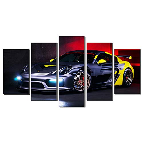 Peinture sur toile Porsche de qualité supérieure œuvre d'art murale encadrée