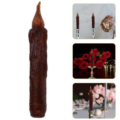 Luz de vela cónica reutilizable SHOWERORO con base negra para Halloween 6