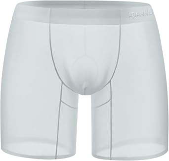 Mens Mesh Underwear Sexy See Through Boxer Briefs Soft and Breathable Trunks