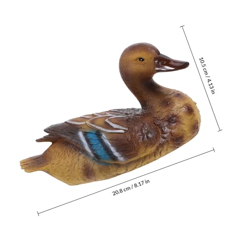 Canard Colvert en Résine Solide, Statues Résistantes Intempéries