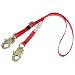 3M Protecta PRO 1385301 Adjustable 1" Web Restraint Lanyard, 6', Red, 2 Snap Hooks, 310 lb. Capacity