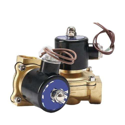 Électrovanne en laiton normalement fermée 1-1/2 vanne solénoïde 220VAC eau et fluides 24h - 4
