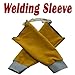 BE-TOOL Cowhide Leather Protective Welding Sleeves, Heat&Flame Resistant Arm Protection for Men&Women,1 Pair, Yellow