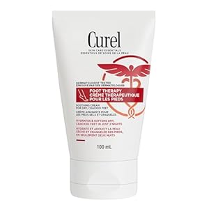 Curel Foot Therapy Cream, Soothing Lotion for Dry Feet, Quick Absorbing, with Shea Butter, Coconut Milk, and Vitamin E (100mL)