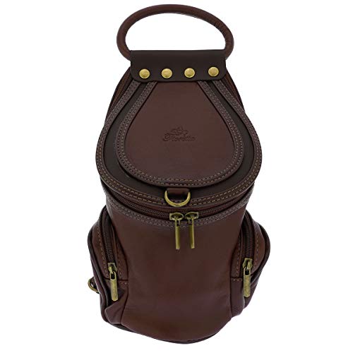 Sac à dos en cuir véritable italien Fioretta idéal pour aller au bureau ou voyager en ville