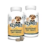 Nzymes® Antioxidant Tiny Treats - for Dogs Joints, HIPS, Paralysis, Skin, Coat, Hair Loss, Aging, Digestion, Seizures - Dog Treats for Small Dogs - 180 Treats - Made in The USA