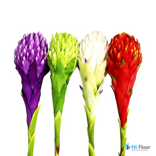 Image of Enhance Your Space with Artificial Leaf Decor Foliage for Stunning Interiors Decorative Items for Home;Office; Room; Living Room; Table; (Without Vase) (Pack of 1, Four-Clr)