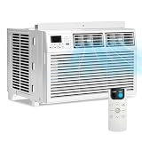Electactic 8000 Btu Window Air Conditioner,AC Window Unit Up to 350 Sq.Ft,24H Timer,Remote Control,Easy Install,Air Conditioner for Bedroom,Living Room,Office