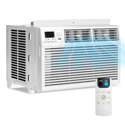 Electactic 8000 Btu Window Air Conditioner,AC Window Unit Up to 350 Sq.Ft,24H Timer,Remote Control,Easy Install,Air Conditioner for Bedroom,Living Room,Office