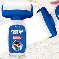 LYPPUL Wandfarbe Ausbessern Weiß, 500g Wandreparatur RollbüRste, Tragbares Ausbesserungsfarbe Weiss Roller mit Wandreparaturpaste, Wand Reparatur Rollbürste für Graffiti Kratzer und Beschädigte Wände