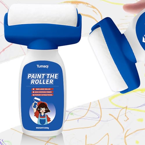 LYPPUL Rullo Bianco Per Ritocchi Muro, 500g Wall Repair Roller Paint, Spazzola a Rullo per Riparazione Pareti, Pittura rullo Per Riparazione Pareti per Rimuovere Graffiti Murali, Macchie