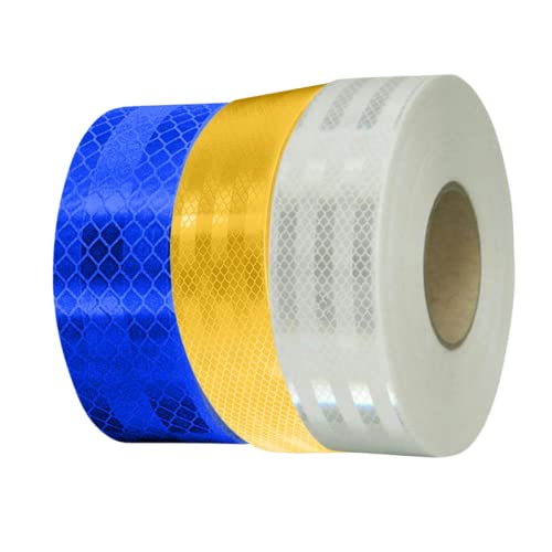 WoniryWoniry Reflective Tape High Intensity Reflective Bright Conspicuity Tape (Combo Pack of 3 - Yellow/White/Blue) 2 Inch X 2 Meters Length (B09PLKG7BX) Amazon Price History, Amazon Price Tracker