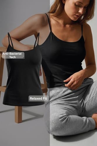 Image of Van Heusen Women's Everyday Cotton Cami | Relaxed Fit | Anti‑Bacterial Tech | Keeps You Dry and Fresh | Sweat Absorbent | Spaghetti Camisole | Color Fresh | Stays 11203|Available in Pack of 1 & 2