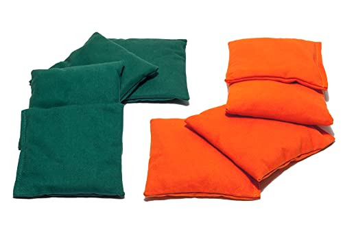 Sc Cornhole Games Weather Resistant Cornhole Bags (Set Of 8) - Professional Regulation Size- Use On Pro Corn Hole Boards Or Bean Bag Toss Sets (Orange/Green) #TOP21