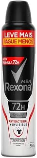 Kit Desodorante Rexona Aerosol Antibacterial Invisible 250ml - 6 Unidades