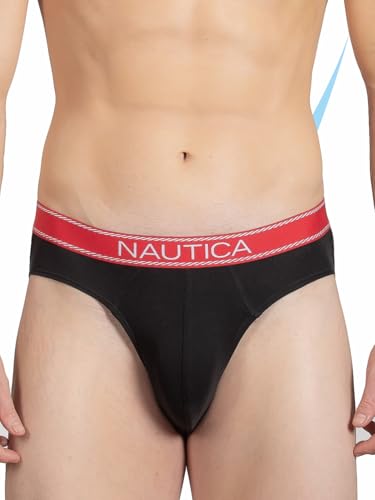 Image of Nautica Men's Cotton Blend Classic Solid Briefs