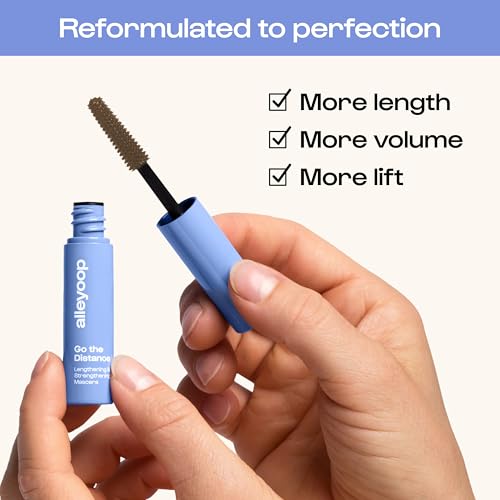 Image of Alleyoop Tubing Mascara Brown - Lengthening Mascara Tubing Formula, Smudge Proof for Sensitive Eyes, Clean Vegan Lash Definition, Biotin Peptide Infused, Mini 4 mL