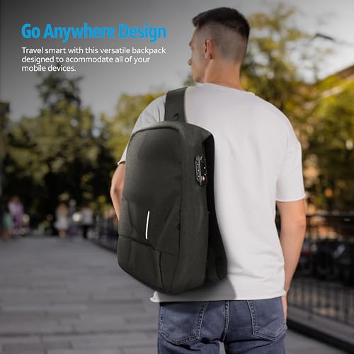 AT&T Essentials 15" Laptop Backpack - School/College Bag with USB Port, TSA Lock, Anti-Theft & Waterproof3