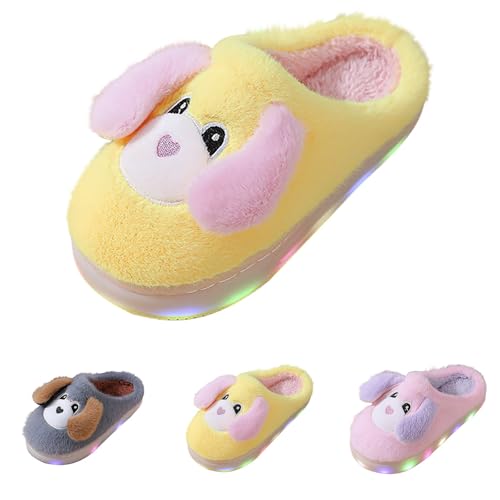 Boys Girls Cute Fuzzy Slippers Cartoon Animal Plush Slip On Slides Toddler Kids Non-Slip House Shoes Cozy Warm Indoor4