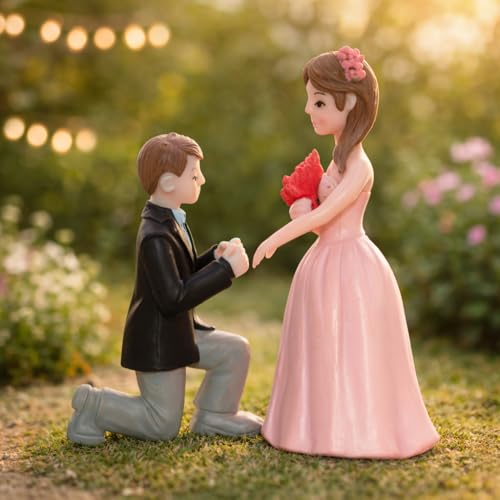 Image of CraftVatika Valentine Gift for Girlfriend Boyfriend, Husband Wife, Valentine Love Couple Romantic Miniature Statue Showpiece, Birthday Gift Propose Day Gift for Woman
