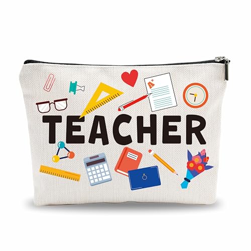 Unique Makeup Bag For Teacher, Teacher Survival Kit, Funny Makeup Bag For Teacher, Cosmetic Bag To Women Teacher, Gift For Friends,Sister, Coworker, Teacher Supplies & Accessories-12