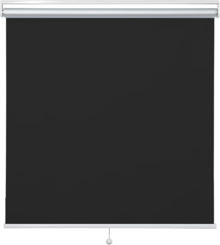 Persianas de ventana enrollables y opacas sin cuerdas para hogar y oficina, Negro