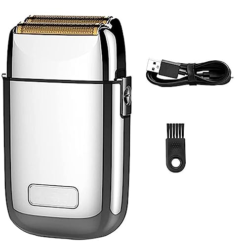 QWAXTRIW Razor eléctrica para Hombres, rasuradora eléctrica de Metal Completo para Hombres Barba Barba maquinilla de Afeitar calvas de Afeitar Calvo.