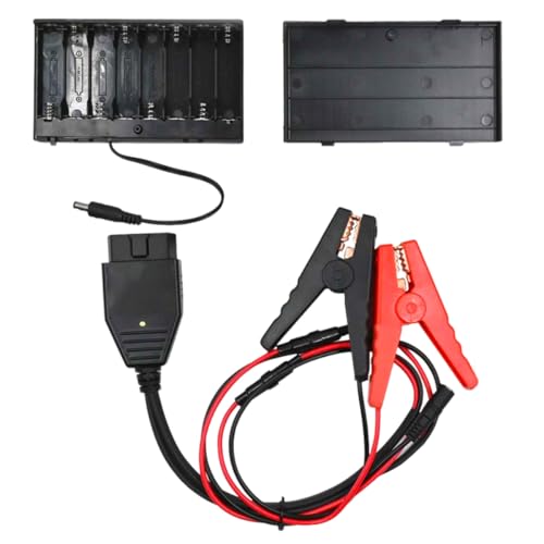 GAOLAOSY OBD II Vehicle ECU Emergency Power Supply Cable, 12V Memory Saver for Car Battery with 2