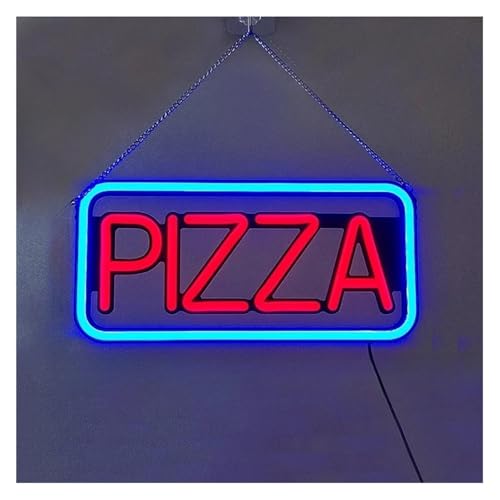 Néon décoratif pizza 20x42 cm pour attirer les clients et éclairer une vitrine