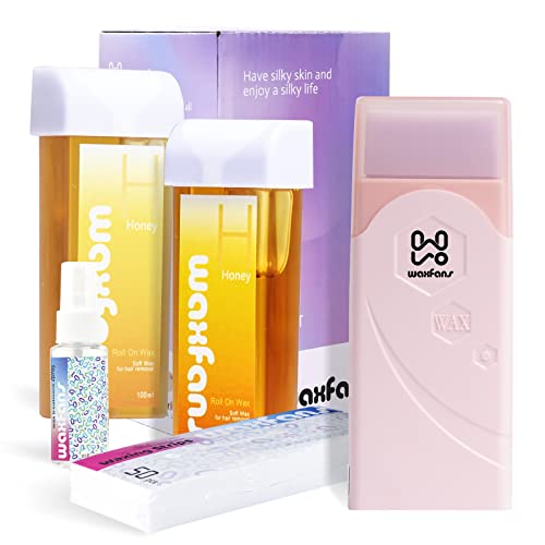 Waxfans Waxing,Easy to Use,Waxing Kit for Women Men,Suitable for Beginners Waxing at Home,Long-Lasting Hair Removal Effect Enjoy Sexy Skin,Great Gift Waxing Kit