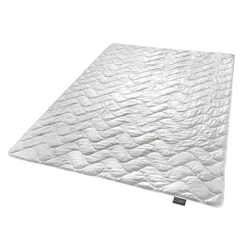 Traumnacht Exklusiv leichtes Steppbett 100% Wildseide für den Sommer, Füllgewicht: 550gr, 135 x 200 cm