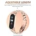 MIJOBS Metal Replacement Strap for Amazfit Band 5 - Wristband Watch Strap Compatible with Amazfit 5 Fitness Tracker (Beads, Rose Gold)