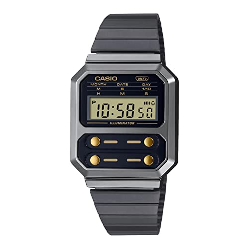[�J�V�I] CASIO �f�W�^�� �r���v �����f�U�C�� A100WEGG-1A2 �����Y �C�O���f�� �u���b�N×�S�[���h [���s�A���i]
