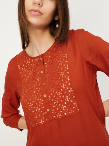 Image of Max Women's Rayon Regular Fit Kurta