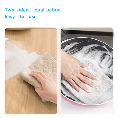 Torchons de cuisine double face super absorbants - Lot de 9 - 4