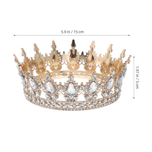 Corona de novia con rhinestones ligeros para accesorios de cabello 2
