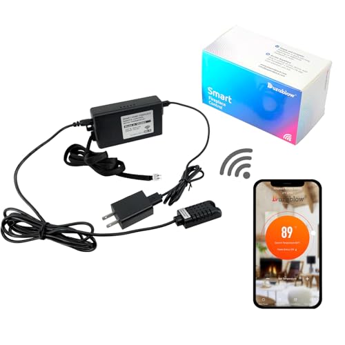 Durablow Kit de controlo remoto para lareira a gás ligado/desligado, termostato, temporizador com ecrã LCD para válvula de milivoltios, módulo IPI (funções de casa inteligente, para