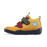 Kinderleicht anziehen – Mit dem Klettverschluss sitzen die Laufschuhe fest am Fuß. Dank der tierischen Rechts-Links Unterscheidung kommt es garantiert nicht mehr zu Entenfüßen.