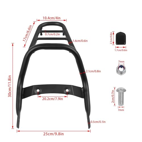 Support de charge chrome pour Monkey 125 porte-bagages rigide durable - 2