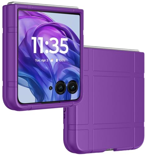 Coque pour Motorola RAZR+ 2024 anti-trace avec texture grip violet