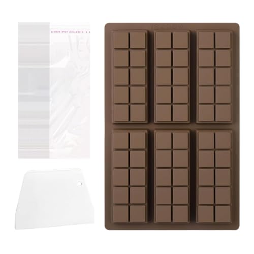 Moldes De Silicona 6 Cavidades | Moldes De Jabón Con Rasqueta Y 100 Bolsas - Molde Antiadherente Para Hornear Jabón Postre Chocolate Pastelería Casa
