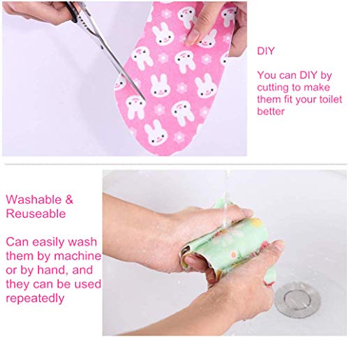 image for Hommate Cloth Toilet Seat Cover Toilet Pads Bathroom Warmer Soft Avail
